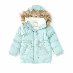 Deals ✔️ Copper Key Little 👧 Girls 2T-6X Mid Length Puffer Blue 😉