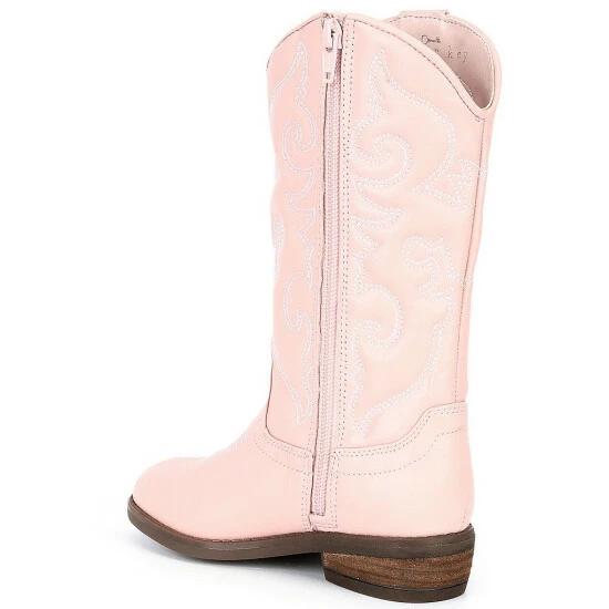 Wholesale 👍 Copper Key 👧 Girls' Leather Round Toe Western Cowboy 🥾 Boots (Infant) Seashell Sand 💯 - Image 3