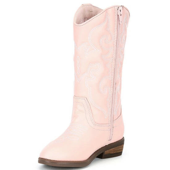 Wholesale 👍 Copper Key 👧 Girls' Leather Round Toe Western Cowboy 🥾 Boots (Infant) Seashell Sand 💯 - Image 4