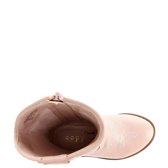 Wholesale 👍 Copper Key 👧 Girls' Leather Round Toe Western Cowboy 🥾 Boots (Infant) Seashell Sand 💯 - Image 5