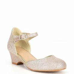 Wholesale ❤️ Copper Key 👧 Girls' Fancee Covered Wedge 👠 Heels (Youth) Silver 🥰