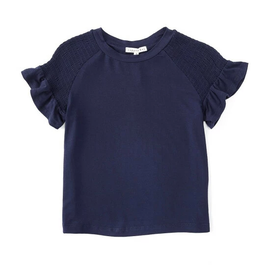 Discount 💯 Copper Key Big 👧 Girls 7-16 Smocked Top Heather Grey 🔥 - Image 3