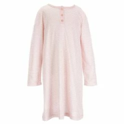 Budget ❤️ Copper Key Big/Little 👧 Girls 2T-12 Long Sleeve Stripe Printed Gown Ivory/rose 🔥