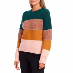 Best reviews of 👍 Copper Key Long Sleeve Crew Neck Striped Print Sweater Multi 😉