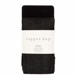 Buy 💯 Copper Key Little/Big 👧 Girls 2-10 Two-Pack Solid/Glitter Tights Red 😀