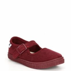 Best Sale 😍 Copper Key Adventure Wear 👧 Girls' Bitsee Corduroy Washable Mary Janes (Toddler) Cranberry 👏