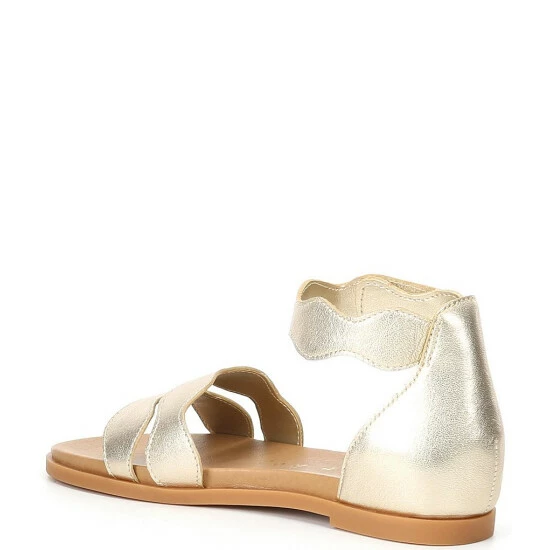 Buy ๐งจ Copper Key ๐ง Girls' Zany Scallop Ankle Strap ๐ฉด Sandals (Youth) Sand Gold ๐ฅ - Image 3