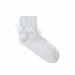 Cheapest ✨ Copper Key 👧 Girls Ribbon Bow Back 🧦 Socks White ✨