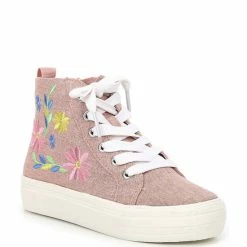 Buy 😍 Copper Key 👧 Girls' Floraa Flower Embroidered High-Top 👟 Sneakers (Toddler) Blush ✨