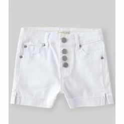 Wholesale ❤️ Copper Key Big 👧 Girls 7-16 High Waisted Button Front Shorts Light Stone 🛒