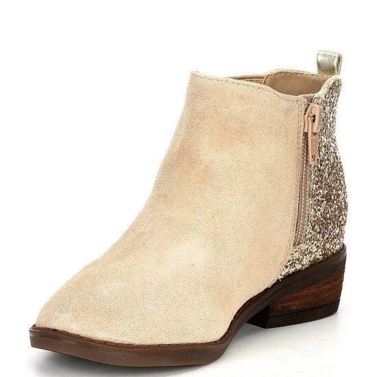 Brand new 😀 Copper Key 👧 Girls' Dazzler Glitter Back Booties (Toddler) Desert Beige/gold 🥰 - Image 4