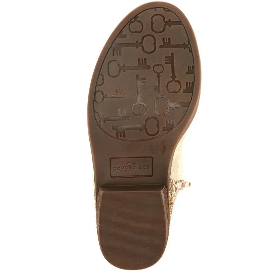 Brand new 😀 Copper Key 👧 Girls' Dazzler Glitter Back Booties (Toddler) Desert Beige/gold 🥰 - Image 6