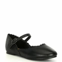 Budget 🔥 Copper Key 👧 Girls' Quetee Scalloped Leather Mary Jane Flats (Infant) Black 😉