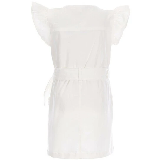 Top 10 👏 Copper Key Little 👧 Girls 4-6X Button Front Flutter Sleeve 👗 Dress White 🌟 - Image 2