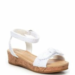 Top 10 🌟 Copper Key 👧 Girls' Dearisst Eyelet Bow Flatform Wedges (Youth) White 🧨