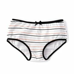Best deal 🎁 Adventure Wear By Copper Key Little Girl 2T-5 Cotton Striped Brief Panties White Stripe ✔️
