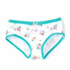 Brand new 🎉 Adventure Wear By Copper Key Little 👧 Girls 2T-5 Fruit Floral Hipster Panties White/teal 😀