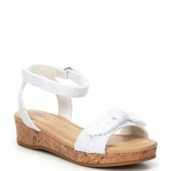Best reviews of ⭐ Copper Key 👧 Girls' Dearisst Eyelet Bow Flatform Wedges (Toddler) White 🧨