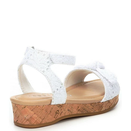 Best reviews of โญ Copper Key ๐ง Girls' Dearisst Eyelet Bow Flatform Wedges (Toddler) White ๐งจ - Image 2