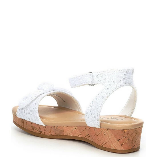 Best reviews of โญ Copper Key ๐ง Girls' Dearisst Eyelet Bow Flatform Wedges (Toddler) White ๐งจ - Image 3