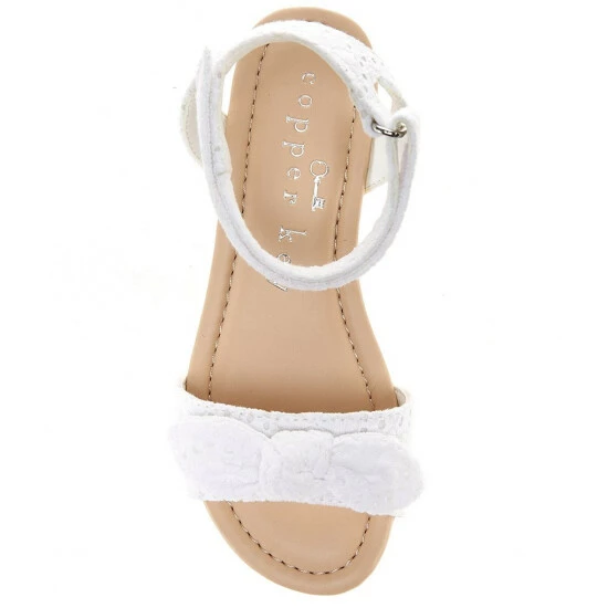 Best reviews of โญ Copper Key ๐ง Girls' Dearisst Eyelet Bow Flatform Wedges (Toddler) White ๐งจ - Image 5
