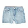 Cheapest ⭐ Copper Key Big 👧 Girls 7-16 High Rise Scissor Hem Denim Shorts Dark Stone 💯