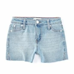 Cheapest ⭐ Copper Key Big 👧 Girls 7-16 High Rise Scissor Hem Denim Shorts Dark Stone 💯
