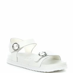 Hot Sale 😉 Copper Key 👧 Girls' Playful Leather Ankle Strap 🩴 Sandals (Youth) White 🎁