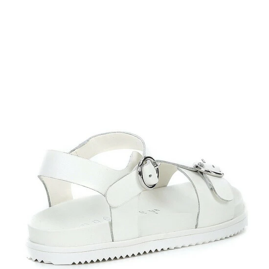 Hot Sale ๐ Copper Key ๐ง Girls' Playful Leather Ankle Strap ๐ฉด Sandals (Youth) White ๐ - Image 2