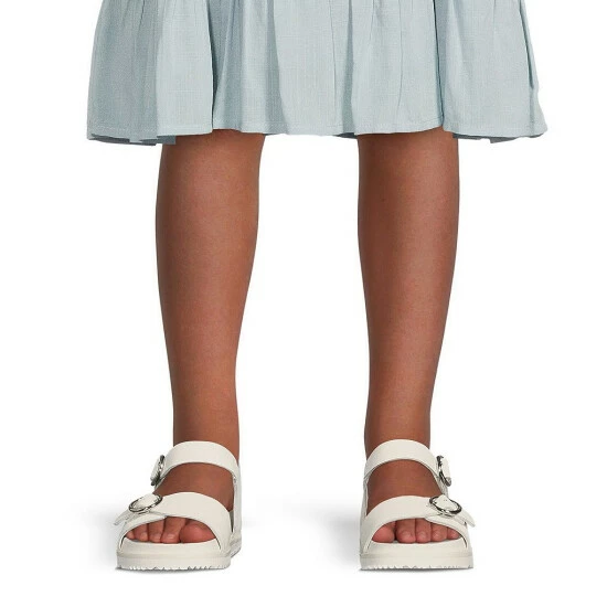 Hot Sale ๐ Copper Key ๐ง Girls' Playful Leather Ankle Strap ๐ฉด Sandals (Youth) White ๐ - Image 7