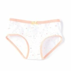 Best Sale 🧨 Adventure Wear By Copper Key Little 👧 Girls 2T-5 Splatter Dot Brief Hipster Panties White Multi 😀