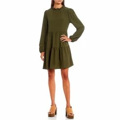 Best reviews of 🎉 Copper Key Long Sleeve Babydoll 👗 Dress Sand ✔️