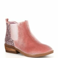 Cheap 🔔 Copper Key Girl's Dazzler Glitter Back Booties (Youth) Light Pink 🔥