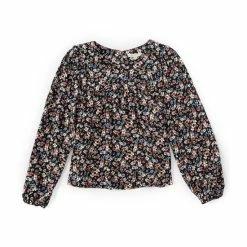 Cheapest 🌟 Copper Key Big 👧 Girls 7-16 Floral Long Sleeve Top Onyx Multi 🎁