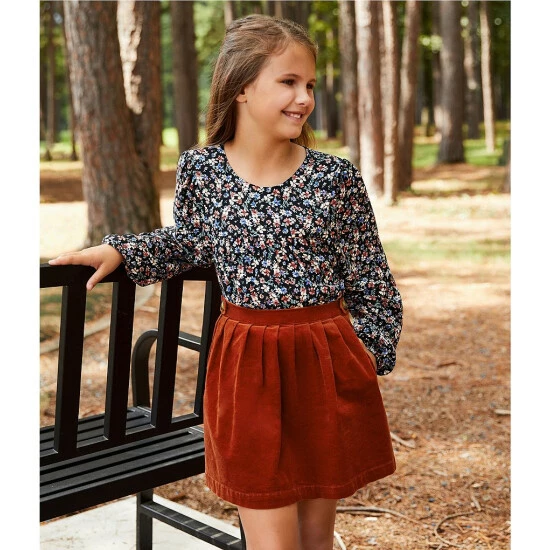 Cheapest ๐ Copper Key Big ๐ง Girls 7-16 Floral Long Sleeve Top Onyx Multi ๐ - Image 3