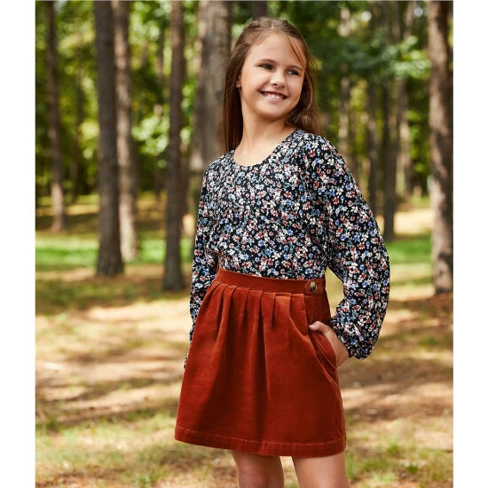 Cheapest ๐ Copper Key Big ๐ง Girls 7-16 Floral Long Sleeve Top Onyx Multi ๐ - Image 4