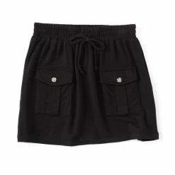 Promo 🛒 Copper Key Big 👧 Girls 7-16 Knit Cargo 👗 Skirt Burgundy 😀