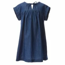 New 🧨 Copper Key Big 👧 Girls 7-16 Tie Front Denim 👗 Dress Indigo ✨