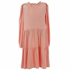 Flash Sale 👍 Copper Key Big 👧 Girls 7-16 Long Sleeve Tiered Knit 👗 Dress Pink ❤️