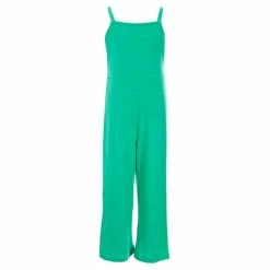 New 🔥 Copper Key Big 👧 Girls 7-16 Bow-Back Cropped Jumpsuit Green 🌟