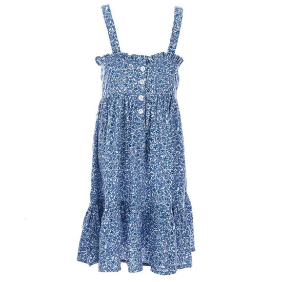 Hot Sale ๐ฏ Copper Key Big ๐ง Girls 7-16 Floral Ruffled ๐ Dress Blue Multi ๐ - Image 2