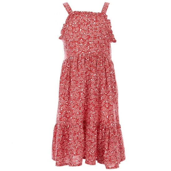 Hot Sale ๐ฏ Copper Key Big ๐ง Girls 7-16 Floral Ruffled ๐ Dress Blue Multi ๐ - Image 3