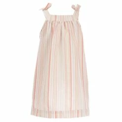 Budget ❤️ Copper Key Little 👧 Girls 2T-6X Bow-Strap Stripe 👗 Dress Tan Multi ✨