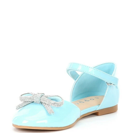New ๐ฅฐ Copper Key ๐ง Girls' Charity Embellished Bow Detail Ballerina Flats (Youth) Poolside ๐ - Image 4