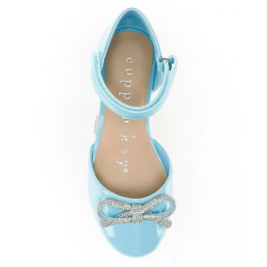 New ๐ฅฐ Copper Key ๐ง Girls' Charity Embellished Bow Detail Ballerina Flats (Youth) Poolside ๐ - Image 5