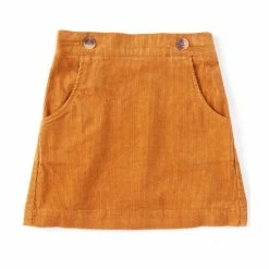 Discount 🔔 Copper Key Big 👧 Girls 7-16 Baby Corduroy Button 👗 Skirt Black 👏