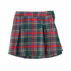 Best Pirce 👏 Copper Key Big 👧 Girls 7-16 Pleat Plaid Front 👗 Skirt Forest Red ❤️
