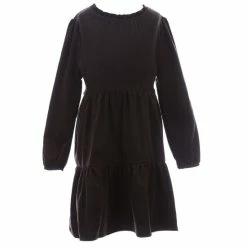 New 👍 Copper Key Little Girl 2T-6X Cord Babydoll 👗 Dress Charcoal ⌛