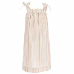 Cheap ⌛ Copper Key Big 👧 Girls 7-16 Bow-Strap Stripe 👗 Dress Tan Multi 🔔