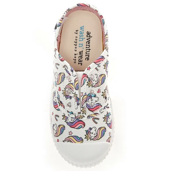 Brand new ๐ฅฐ Copper Key Adventure Wear ๐ง Girls' Budeee Washable Eyelet Unicorn Print ๐ Sneakers (Youth) Unicorn Multi ๐ฅฐ - Image 5
